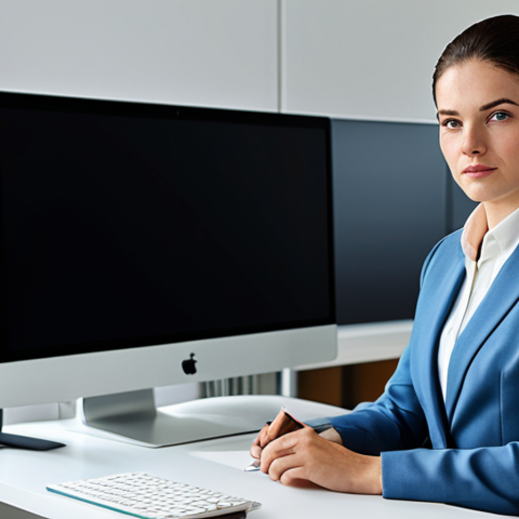 어지럼증과 이석증의 차이 - Businesswoman in Office**

"A professional businesswoman in a modest business suit, sitting at a des...