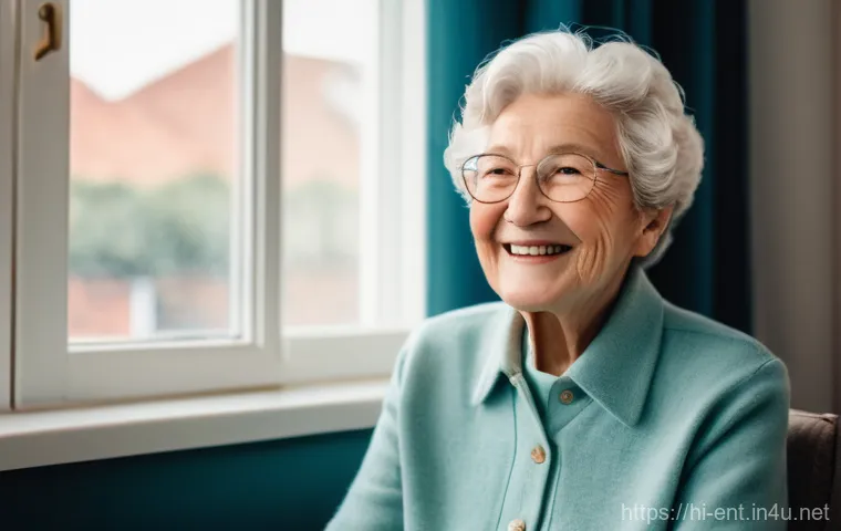 소음성 난청 치료와 재활 방법 - **Prompt:** A heartwarming scene in a cozy living room where a parent, dressed in comfortable everyd...